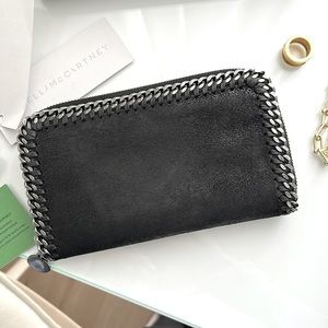 Stella McCartney black Clutch size Falabella wallet.